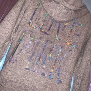 NWOT VS PINK Grey S zip hoodie w iridescent logo